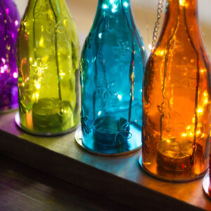 وحدات إضاءة زجاجات معاد تدويرها